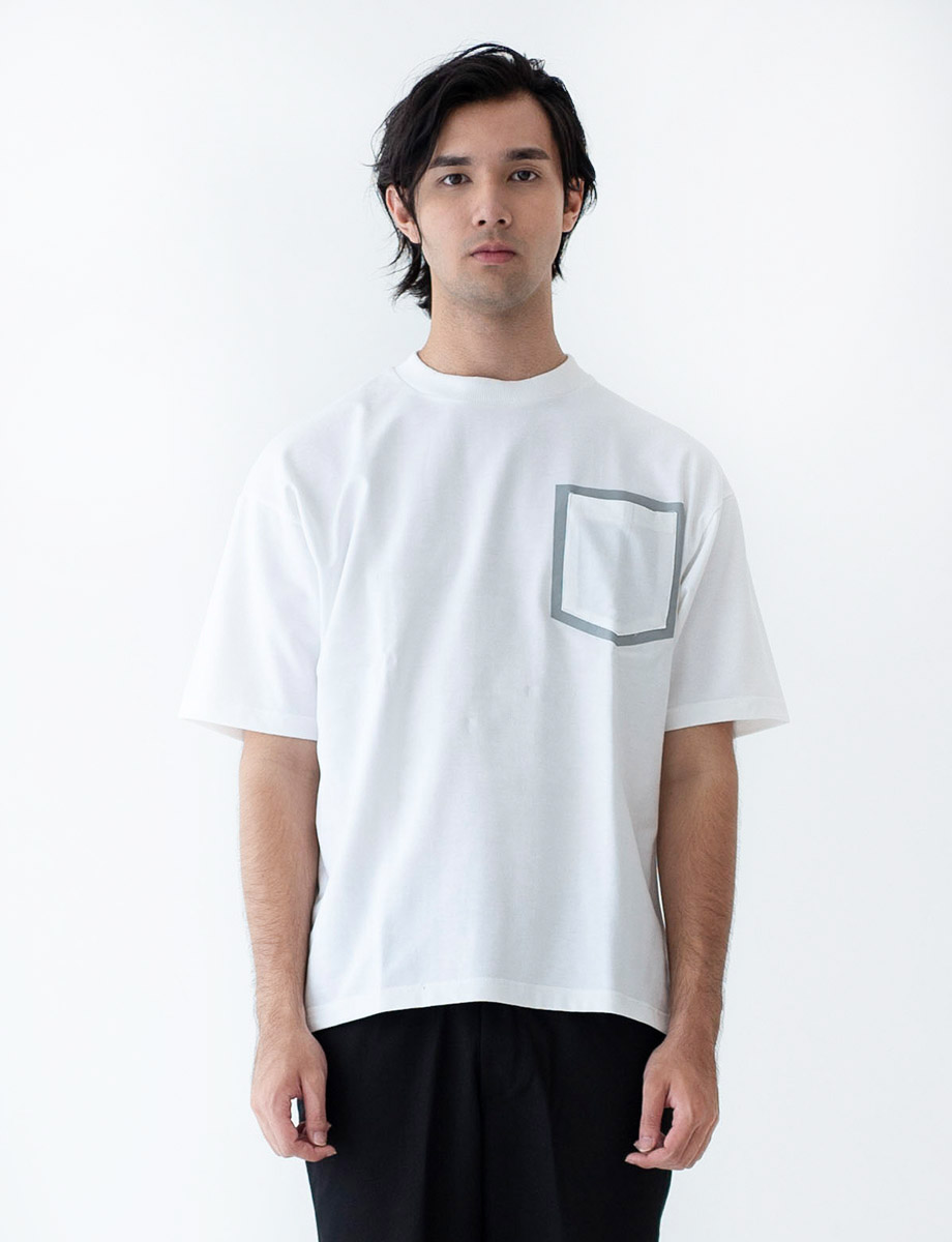 Vædde Bred rækkevidde Bageri Oversized Pocket T-Shirt White | KINKAMI
